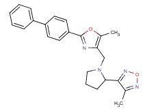 3-(1-{[2-(4-biphenylyl)-5-methyl-1,3-oxazol-4-yl]methyl}-2-pyrrolidinyl)-4-methyl-1,2,5-oxadiazole