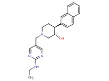 (3S*,4S*)-1-{[2-(ethylamino)pyrimidin-5-yl]methyl}-4-(2-naphthyl)piperidin-3-ol