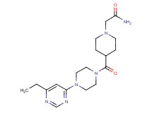 2-(4-{[4-(6-ethyl-4-pyrimidinyl)-1-piperazinyl]carbonyl}-1-piperidinyl)acetamide