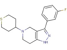 3-(3-fluorophenyl)-5-(tetrahydro-2H-thiopyran-4-yl)-4,5,6,7-tetrahydro-1H-pyrazolo[4,3-c]pyridine