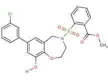methyl 2-{[7-(3-chlorophenyl)-9-hydroxy-2,3-dihydro-1,4-benzoxazepin-4(5H)-yl]sulfonyl}benzoate