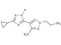 3-cyclopropyl-5-(3-methyl-1-propyl-1H-pyrazol-4-yl)-1H-1,2,4-triazole