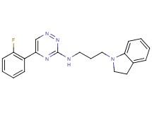 N-[3-(2,3-dihydro-1H-indol-1-yl)propyl]-5-(2-fluorophenyl)-1,2,4-triazin-3-amine