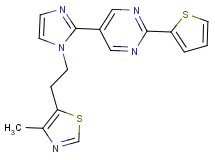 5-{1-[2-(4-methyl-1,3-thiazol-5-yl)ethyl]-1H-imidazol-2-yl}-2-(2-thienyl)pyrimidine