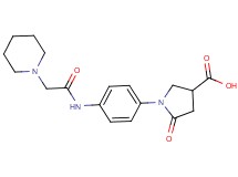 5-oxo-1-{4-[(piperidin-1-ylacetyl)amino]phenyl}pyrrolidine-3-carboxylic acid