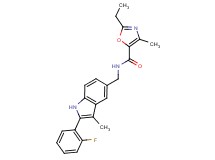 2-ethyl-N-{[2-(2-fluorophenyl)-3-methyl-1H-indol-5-yl]methyl}-4-methyl-1,3-oxazole-5-carboxamide