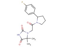 1-{2-[2-(4-fluorophenyl)-1-pyrrolidinyl]-2-oxoethyl}-5,5-dimethyl-2,4-imidazolidinedione