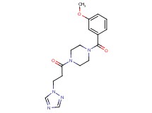 1-(3-methoxybenzoyl)-4-[3-(1H-1,2,4-triazol-1-yl)propanoyl]piperazine