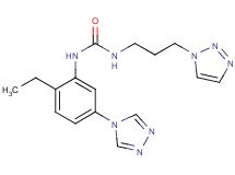 N-[2-ethyl-5-(4H-1,2,4-triazol-4-yl)phenyl]-N'-[3-(1H-1,2,3-triazol-1-yl)propyl]urea