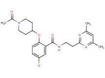 2-[(1-acetyl-4-piperidinyl)oxy]-5-chloro-N-[2-(4,6-dimethyl-2-pyrimidinyl)ethyl]benzamide