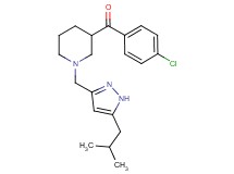 (4-chlorophenyl){1-[(5-isobutyl-1H-pyrazol-3-yl)methyl]-3-piperidinyl}methanone