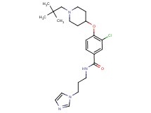 3-chloro-4-{[1-(2,2-dimethylpropyl)-4-piperidinyl]oxy}-N-[3-(1H-imidazol-1-yl)propyl]benzamide
