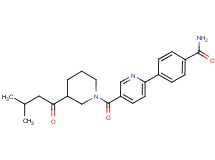 4-(5-{[3-(3-methylbutanoyl)piperidin-1-yl]carbonyl}pyridin-2-yl)benzamide