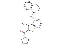 5-methyl-6-(1-pyrrolidinylcarbonyl)-N-(1,2,3,4-tetrahydro-1-naphthalenyl)thieno[2,3-d]pyrimidin-4-amine