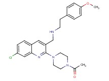 N-{[2-(4-acetyl-1-piperazinyl)-7-chloro-3-quinolinyl]methyl}-2-(4-methoxyphenyl)ethanamine
