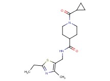 1-(cyclopropylcarbonyl)-N-[(2-ethyl-4-methyl-1,3-thiazol-5-yl)methyl]-4-piperidinecarboxamide