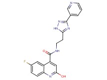 6-fluoro-2-hydroxy-N-{2-[3-(3-pyridinyl)-1H-1,2,4-triazol-5-yl]ethyl}-4-quinolinecarboxamide