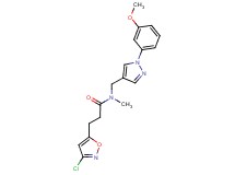 3-(3-chloro-5-isoxazolyl)-N-{[1-(3-methoxyphenyl)-1H-pyrazol-4-yl]methyl}-N-methylpropanamide