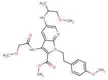 methyl 3-[(methoxyacetyl)amino]-5-[(2-methoxy-1-methylethyl)amino]-1-[2-(4-methoxyphenyl)ethyl]-1H-pyrrolo[2,3-b]pyridine-2-carboxylate
