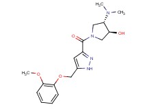 (3S*,4S*)-4-(dimethylamino)-1-({5-[(2-methoxyphenoxy)methyl]-1H-pyrazol-3-yl}carbonyl)pyrrolidin-3-ol