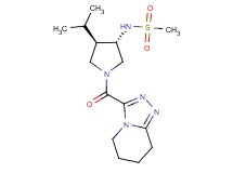 N-[(3S*,4R*)-4-isopropyl-1-(5,6,7,8-tetrahydro[1,2,4]triazolo[4,3-a]pyridin-3-ylcarbonyl)pyrrolidin-3-yl]methanesulfonamide