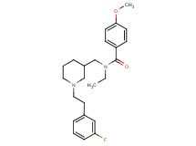 N-ethyl-N-({1-[2-(3-fluorophenyl)ethyl]-3-piperidinyl}methyl)-4-methoxybenzamide