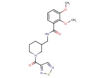 2,3-dimethoxy-N-{[1-(1,2,5-thiadiazol-3-ylcarbonyl)-3-piperidinyl]methyl}benzamide