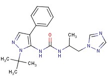 N-(1-tert-butyl-4-phenyl-1H-pyrazol-5-yl)-N'-[1-methyl-2-(1H-1,2,4-triazol-1-yl)ethyl]urea