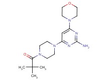 4-[4-(2,2-dimethylpropanoyl)piperazin-1-yl]-6-morpholin-4-ylpyrimidin-2-amine