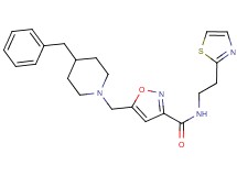 5-[(4-benzylpiperidin-1-yl)methyl]-N-[2-(1,3-thiazol-2-yl)ethyl]isoxazole-3-carboxamide
