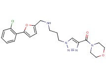 N-{[5-(2-chlorophenyl)-2-furyl]methyl}-3-[4-(4-morpholinylcarbonyl)-1H-1,2,3-triazol-1-yl]-1-propanamine