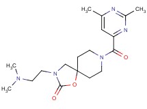 3-[2-(dimethylamino)ethyl]-8-[(2,6-dimethylpyrimidin-4-yl)carbonyl]-1-oxa-3,8-diazaspiro[4.5]decan-2-one