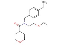 N-(4-ethylbenzyl)-N-(2-methoxyethyl)tetrahydro-2H-pyran-4-carboxamide