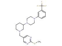 2-(methylthio)-5-[(3-{4-[3-(trifluoromethyl)phenyl]-1-piperazinyl}-1-piperidinyl)methyl]pyrimidine