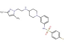 N-[3-(4-{[2-(3,5-dimethyl-1H-pyrazol-1-yl)ethyl]amino}-1-piperidinyl)phenyl]-4-fluorobenzenesulfonamide