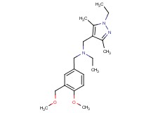 N-[(1-ethyl-3,5-dimethyl-1H-pyrazol-4-yl)methyl]-N-[4-methoxy-3-(methoxymethyl)benzyl]ethanamine