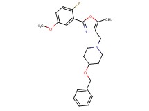 4-(benzyloxy)-1-{[2-(2-fluoro-5-methoxyphenyl)-5-methyl-1,3-oxazol-4-yl]methyl}piperidine