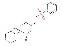 (3R*,4R*)-3-methyl-1-[2-(phenylsulfonyl)ethyl]-4-(tetrahydro-2H-pyran-4-yl)piperidin-4-ol
