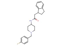 2-(2,3-dihydro-1H-inden-1-yl)-N-[1-(4-fluorobenzyl)piperidin-4-yl]acetamide