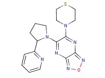 5-[2-(2-pyridinyl)-1-pyrrolidinyl]-6-(4-thiomorpholinyl)[1,2,5]oxadiazolo[3,4-b]pyrazine