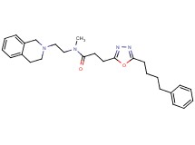 N-[2-(3,4-dihydro-2(1H)-isoquinolinyl)ethyl]-N-methyl-3-[5-(4-phenylbutyl)-1,3,4-oxadiazol-2-yl]propanamide