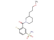 4-fluoro-3-{[3-(3-methoxypropyl)-1-piperidinyl]carbonyl}benzenesulfonamide