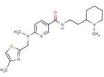 6-{methyl[(4-methyl-1,3-thiazol-2-yl)methyl]amino}-N-[2-(1-methyl-2-piperidinyl)ethyl]nicotinamide