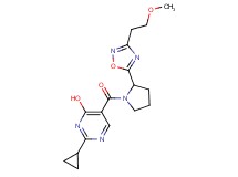 2-cyclopropyl-5-({2-[3-(2-methoxyethyl)-1,2,4-oxadiazol-5-yl]pyrrolidin-1-yl}carbonyl)pyrimidin-4-ol