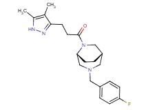 (1S*,5R*)-6-[3-(4,5-dimethyl-1H-pyrazol-3-yl)propanoyl]-3-(4-fluorobenzyl)-3,6-diazabicyclo[3.2.2]nonane