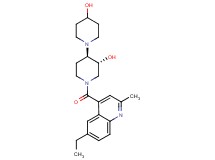 (3'R*,4'R*)-1'-[(6-ethyl-2-methyl-4-quinolinyl)carbonyl]-1,4'-bipiperidine-3',4-diol