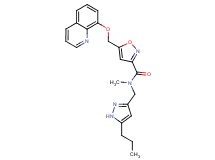 N-methyl-N-[(5-propyl-1H-pyrazol-3-yl)methyl]-5-[(8-quinolinyloxy)methyl]-3-isoxazolecarboxamide