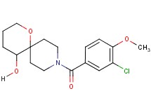 9-(3-chloro-4-methoxybenzoyl)-1-oxa-9-azaspiro[5.5]undecan-5-ol
