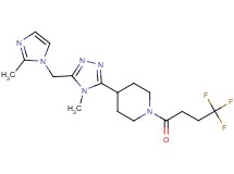 4-{4-methyl-5-[(2-methyl-1H-imidazol-1-yl)methyl]-4H-1,2,4-triazol-3-yl}-1-(4,4,4-trifluorobutanoyl)piperidine