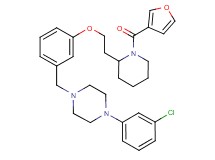 1-(3-chlorophenyl)-4-(3-{2-[1-(3-furoyl)-2-piperidinyl]ethoxy}benzyl)piperazine